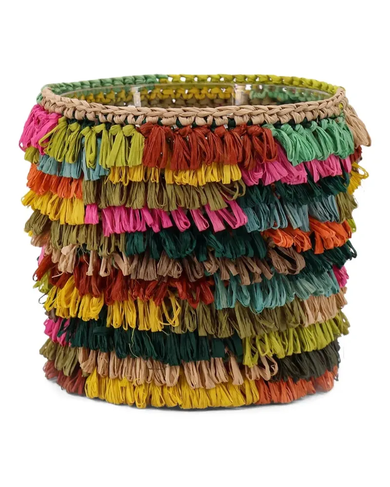 IBELIV Mittelgroße Duftkerze mit Raffiabast (290g) - Grün Grün