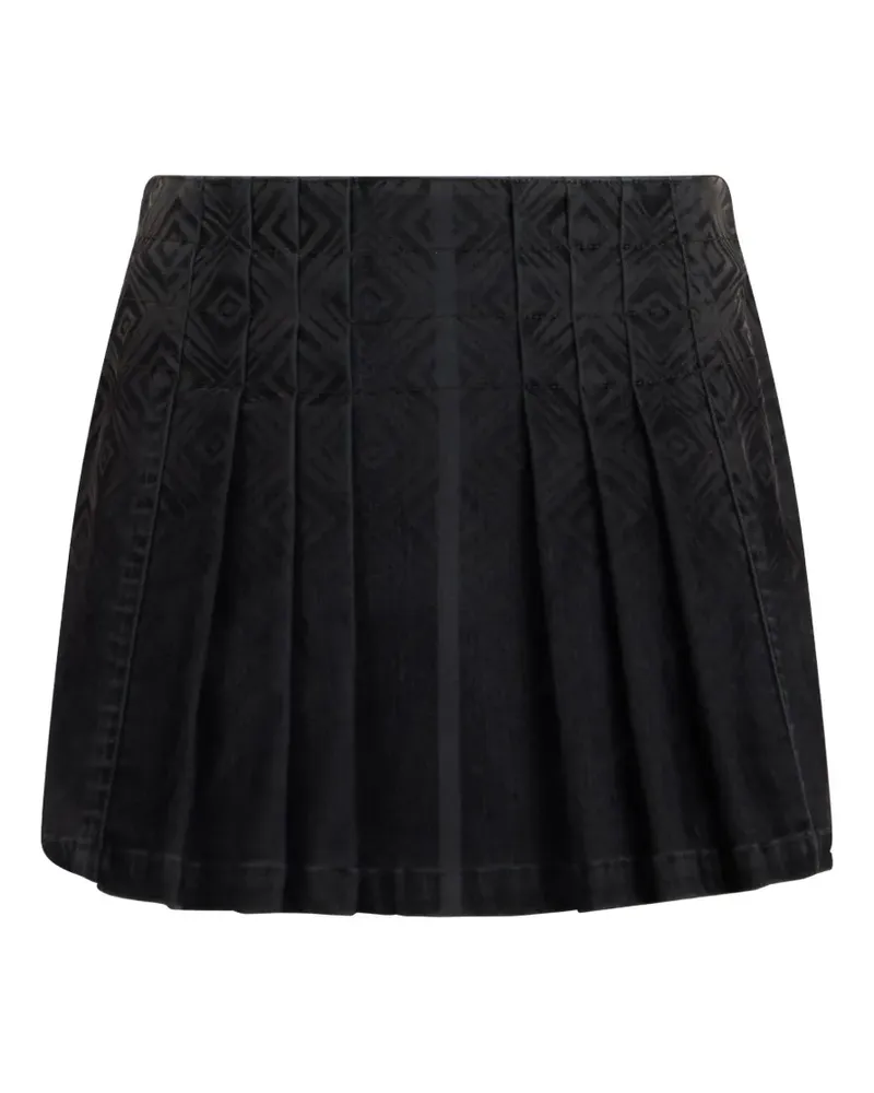 Alberta Ferretti diamond-print pleated mini skirt - Schwarz Schwarz