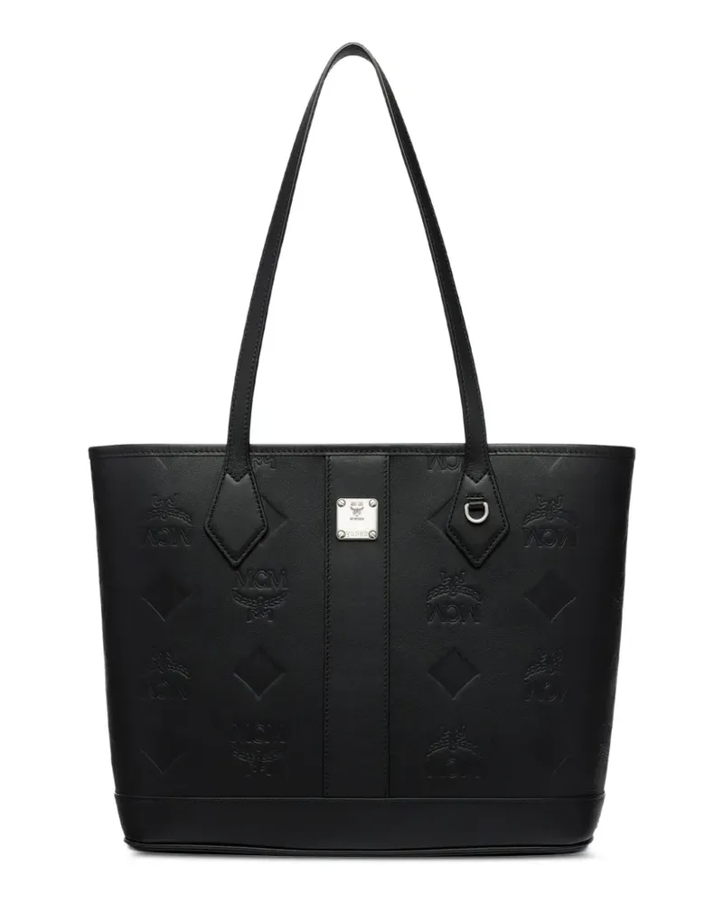 MCM Kleine Liz Tote Bag mit Prägung - Schwarz Schwarz