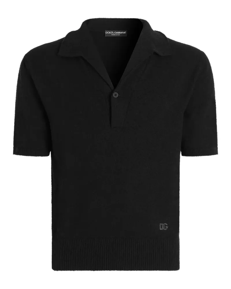 Dolce & Gabbana Poloshirt aus Baumwollgemisch - Schwarz Schwarz