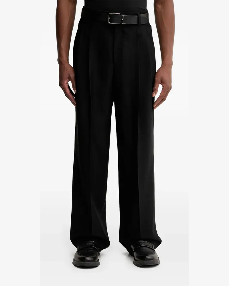 HUGO BOSS herringbone trousers - Schwarz Schwarz