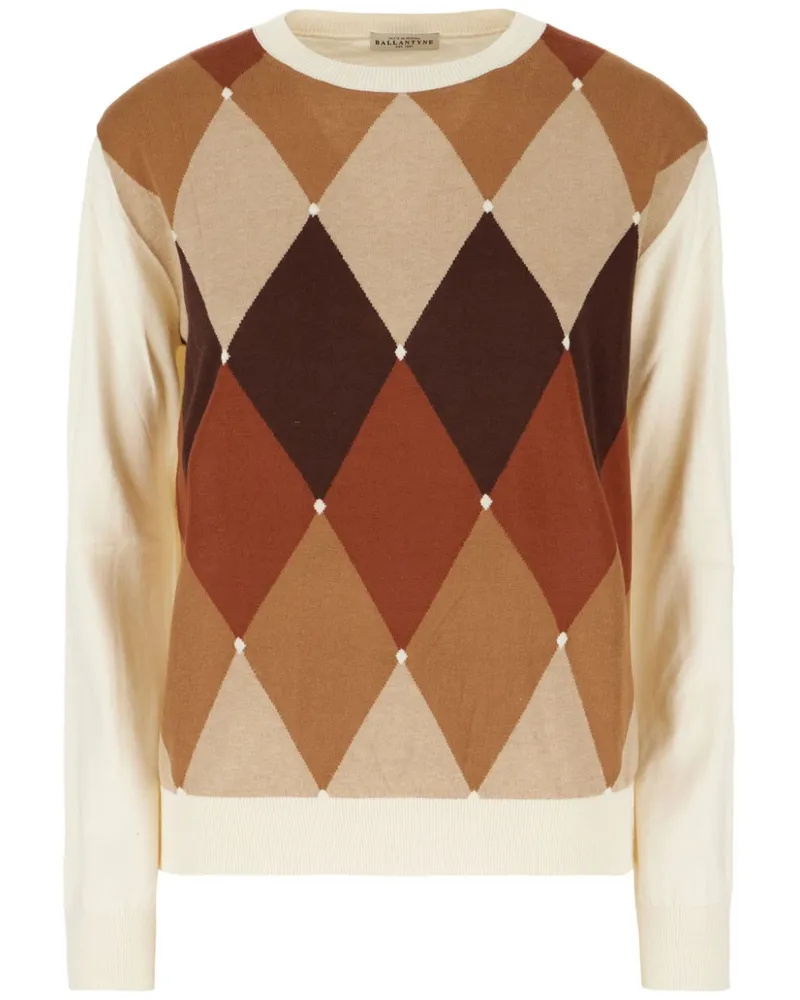 Ballantyne Pullover mit Argyle-Intarsie - Nude Nude