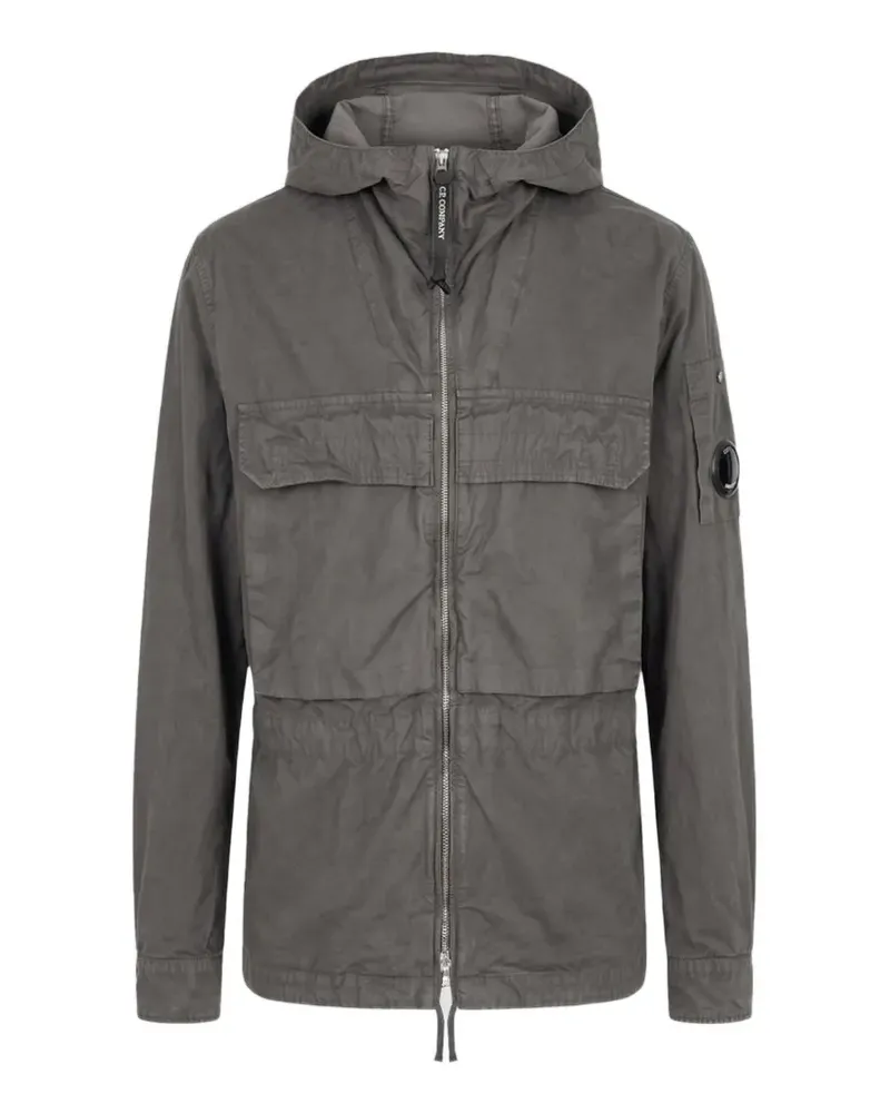 C.P. Company Kapuzenjacke mit Linsen-Detail - Grau Grau