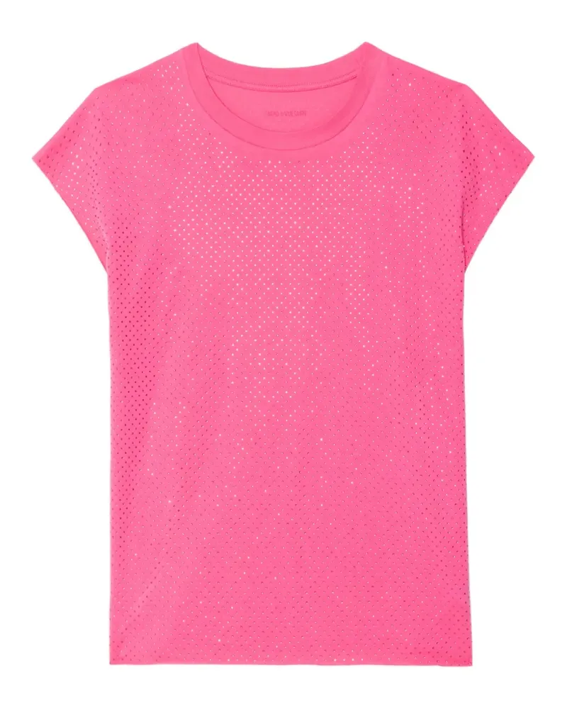 Zadig & Voltaire Cloe T-Shirt mit Strass - Rosa Rosa