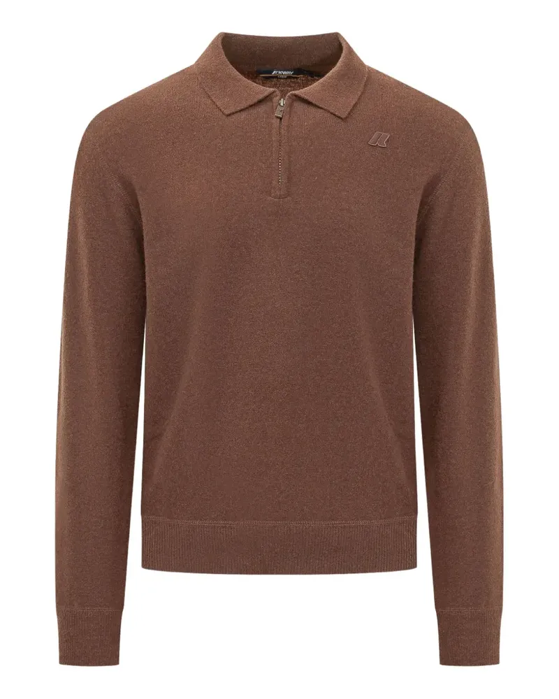 K-Way quarter-zip polo-collar sweater - Braun Braun