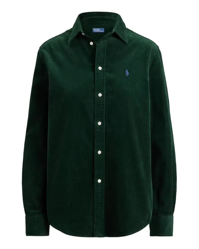 Ralph Lauren Cordhemd mit Polo Pony-Stickerei - Grün Grün