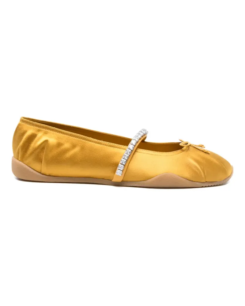 Giuseppe Zanotti Ballerinas mit Kristallen - Gelb Gelb