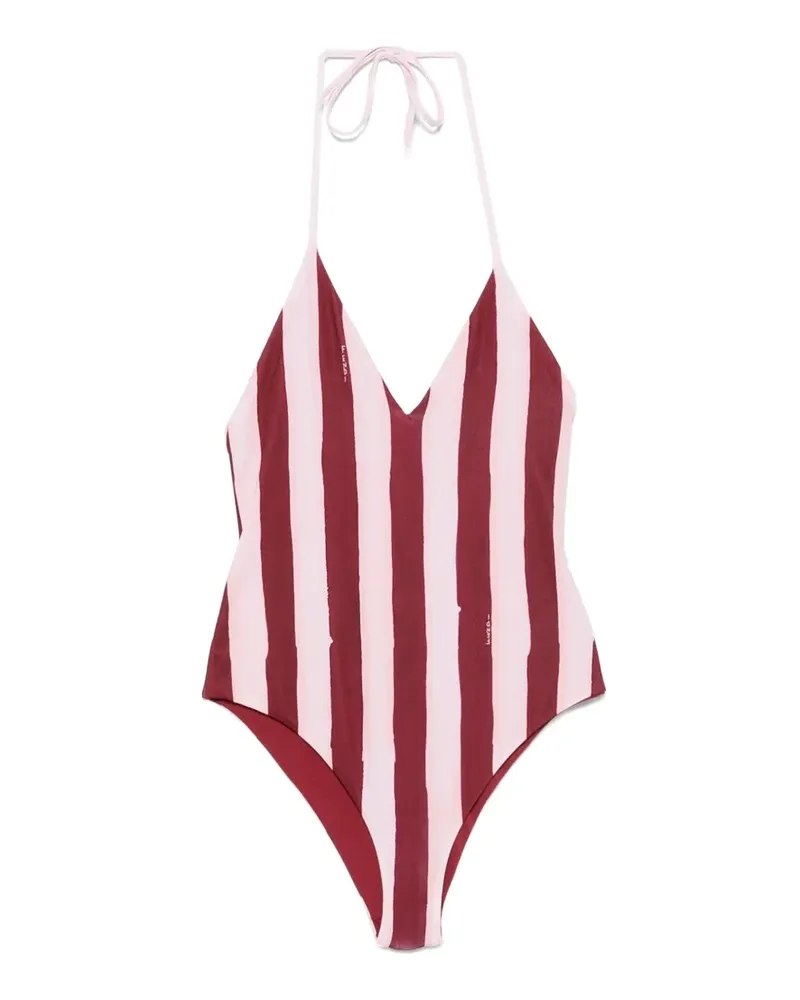 Fendi Neckholder-Badeanzug - Rot Rot