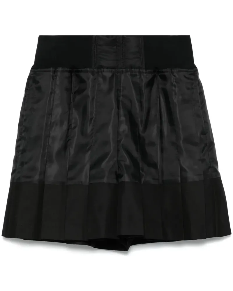 Sacai Shorts mit Kontrasteinsätzen - Schwarz Schwarz