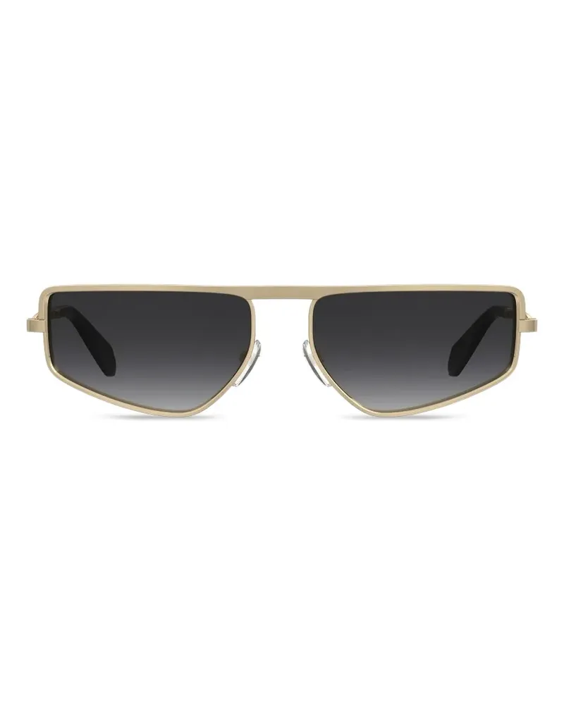 Moschino Sonnenbrille mit geometrischem Gestell - Gold Gold
