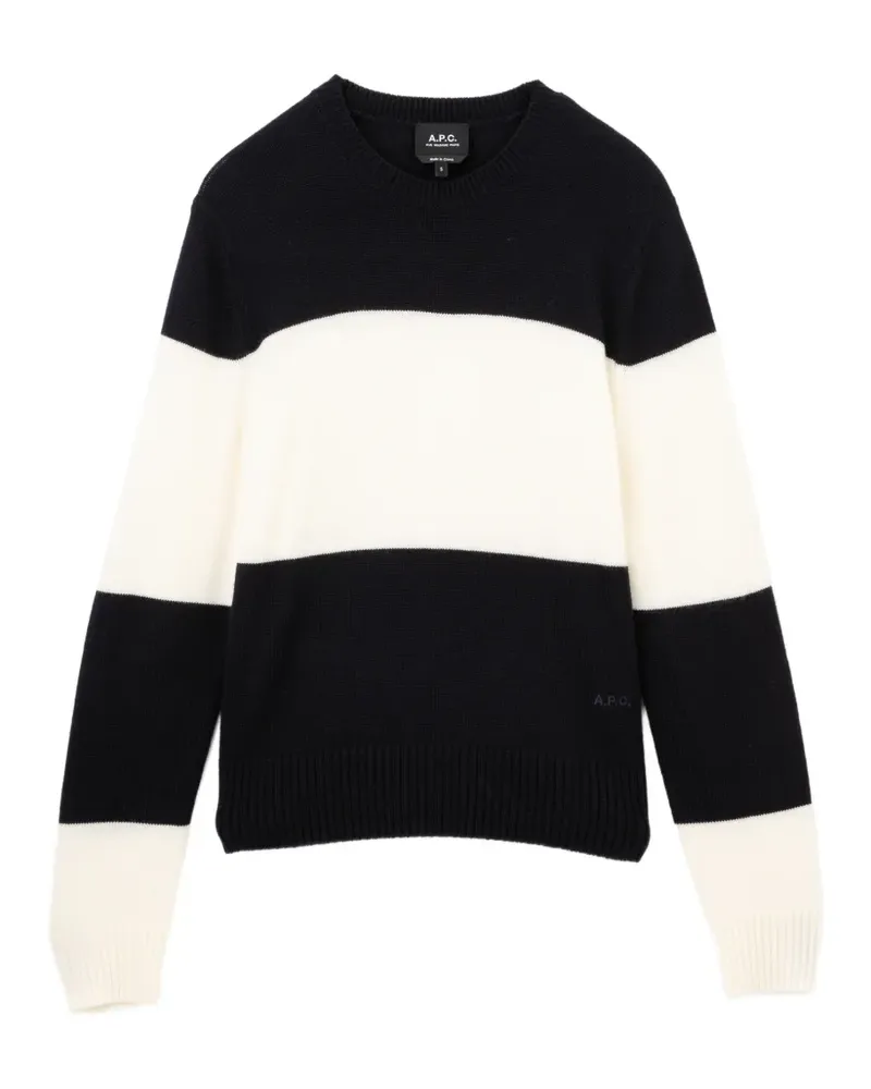 A.P.C. Pullover mit Logo-Stickerei - Blau Blau