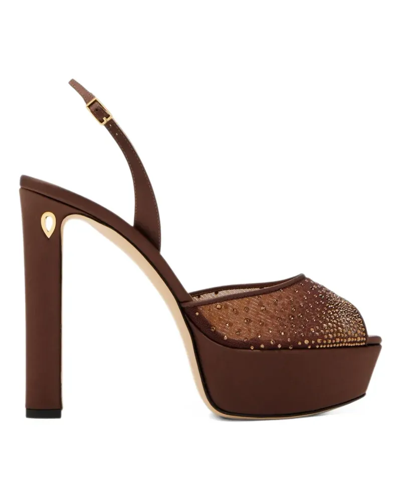 Jennifer Chamandi Antonio Sandalen mit Kristallen - Braun Braun