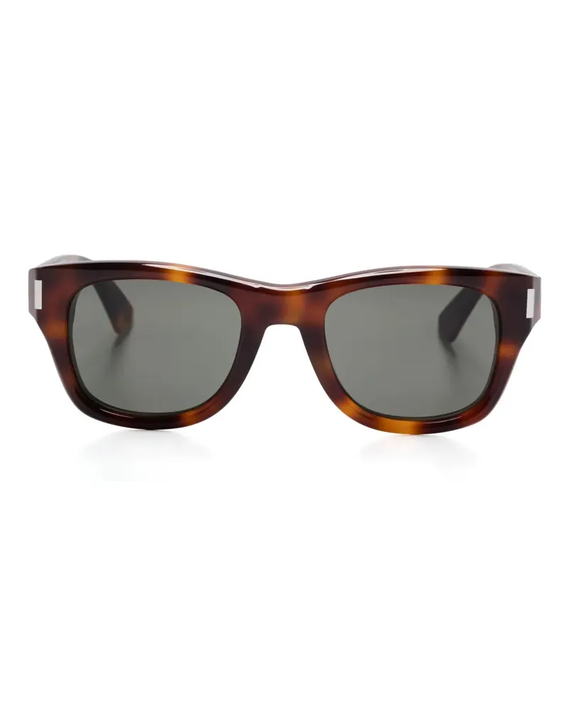 Saint Laurent Sonnenbrille mit eckigem Gestell - Braun Braun