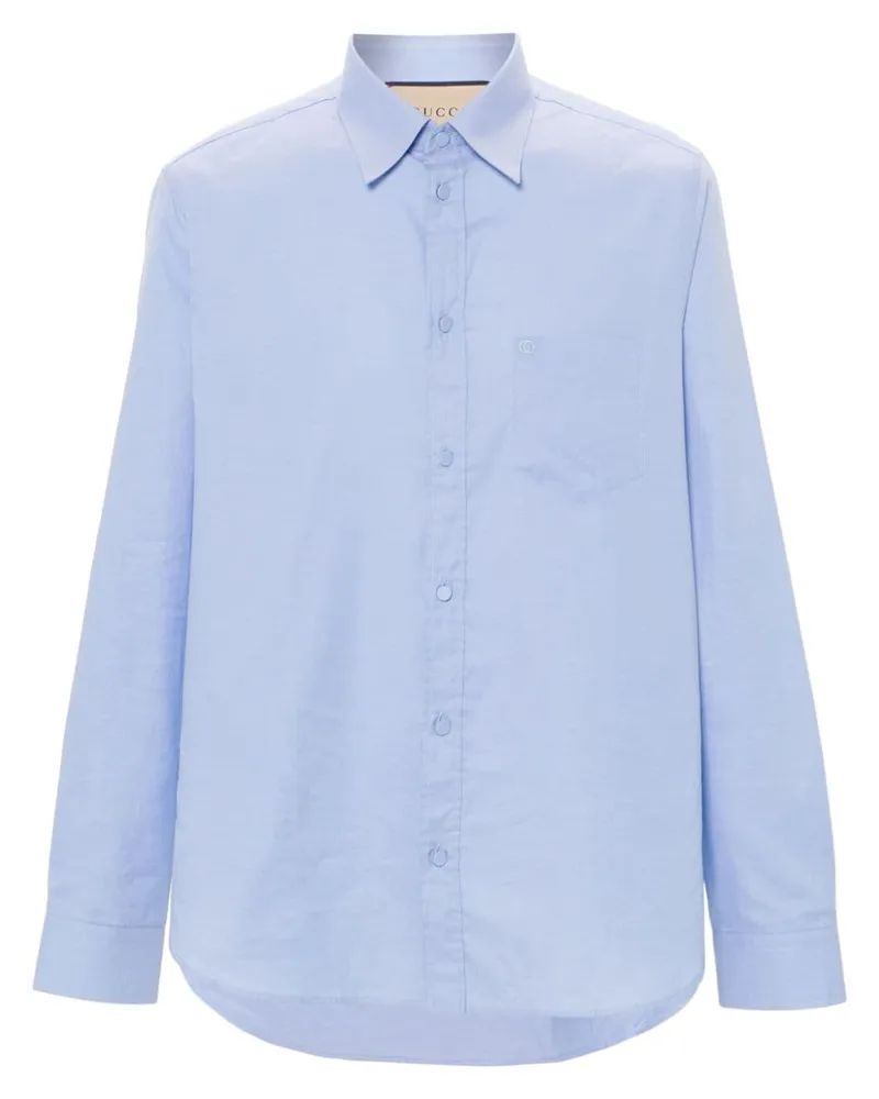 Gucci Hemd mit GG - Blau Blau