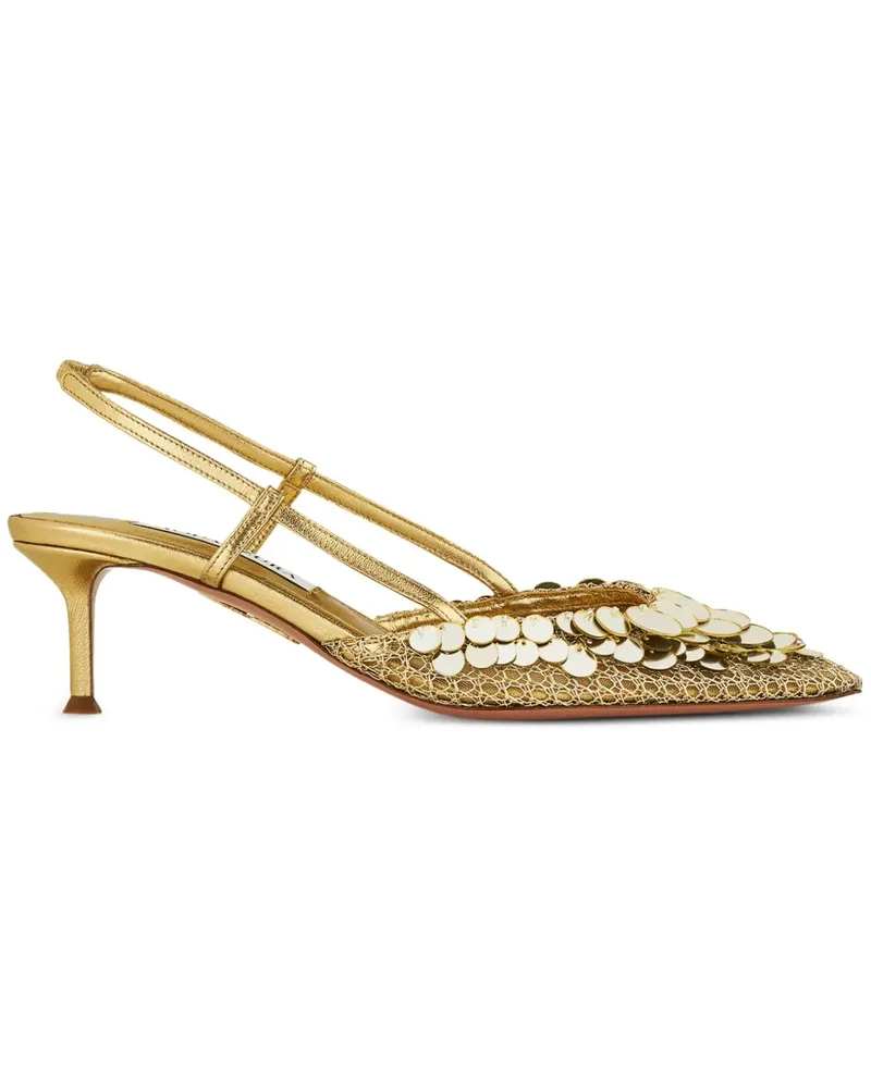 Aquazzura Can Can Pumps 50mm - Gold Gold