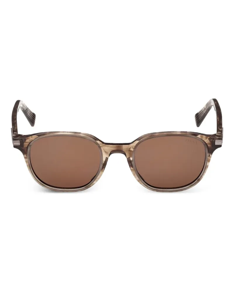 Ermenegildo Zegna round-frame sunglasses - Braun Braun