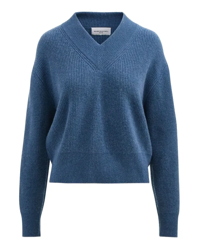 Brandon Maxwell Maris rib-knit sweater - Blau Blau
