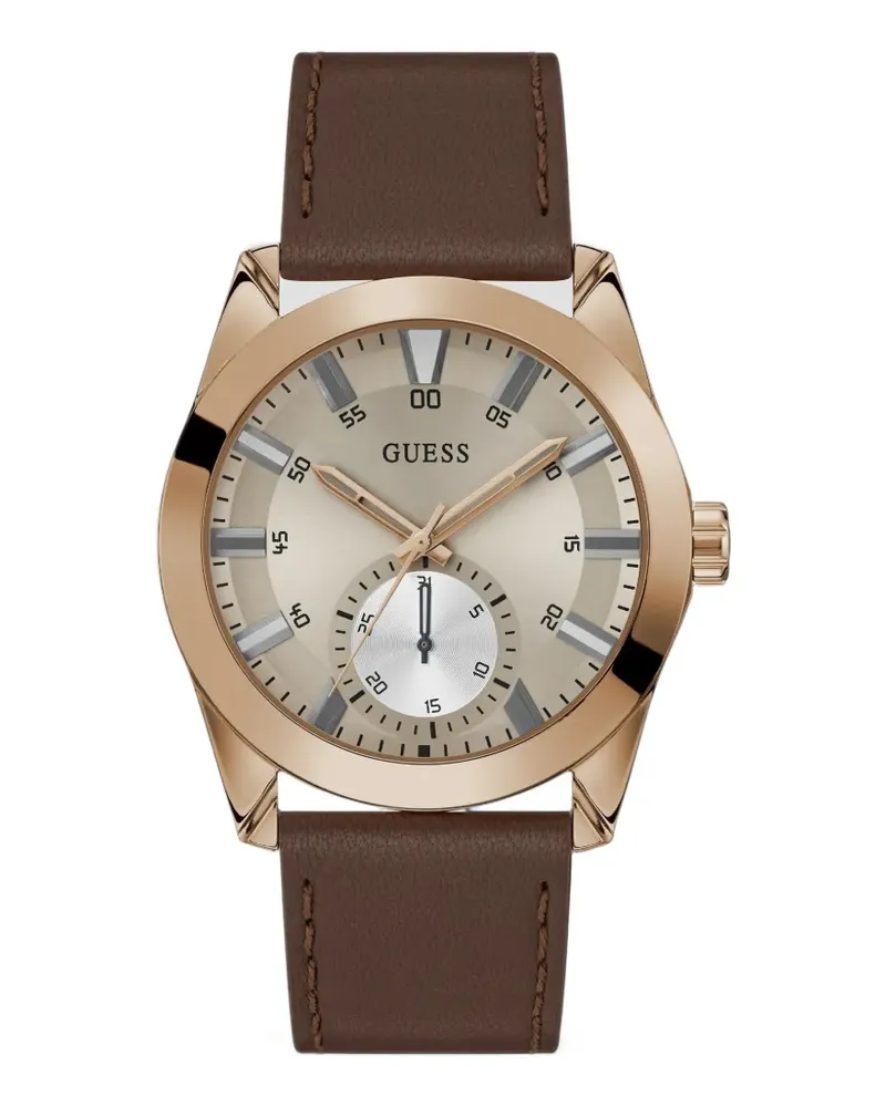 Guess brown rose gold tone multi-function watch Gold