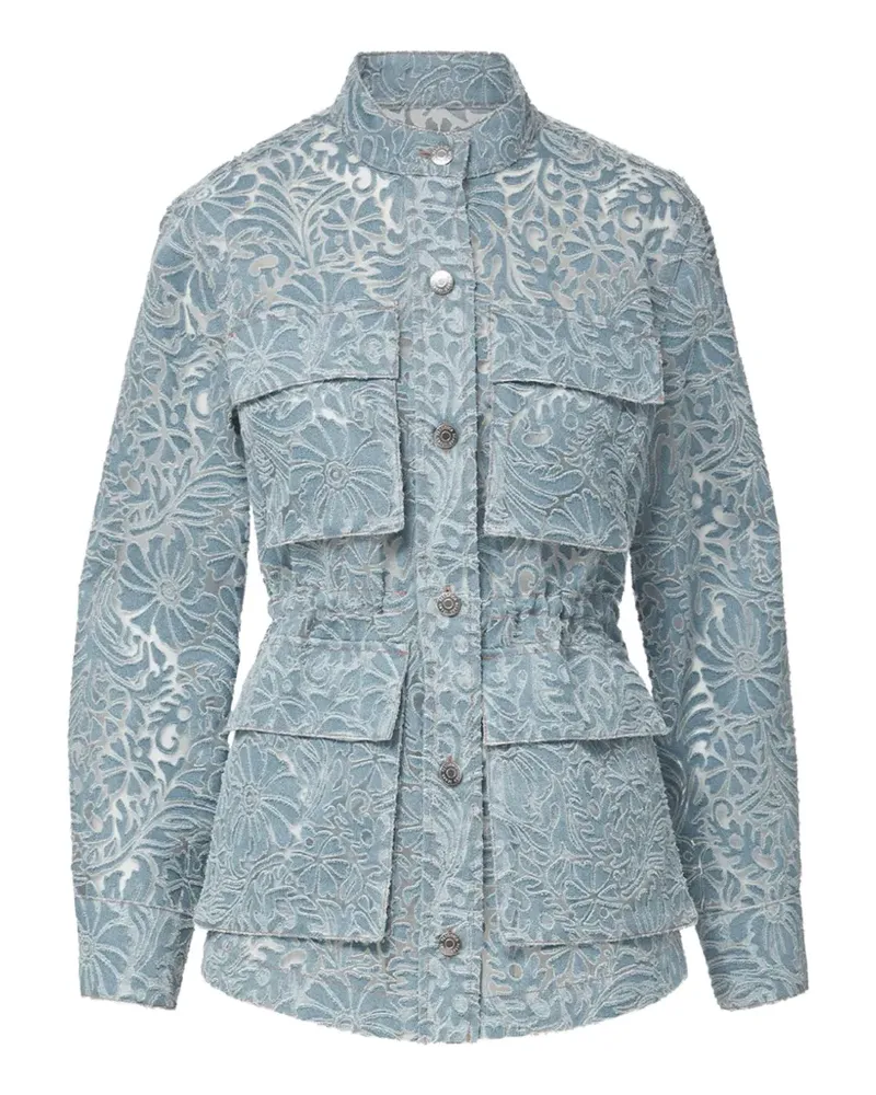 Veronica Beard Lane floral-lace jacket - Blau Blau