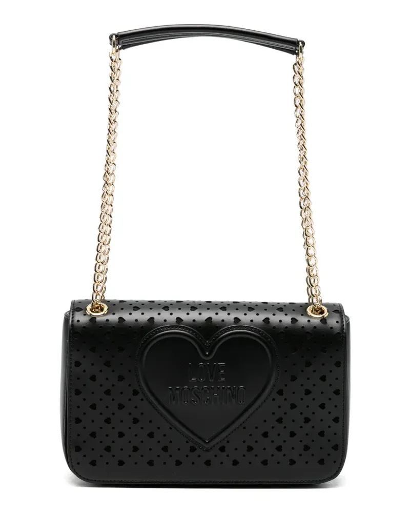 Moschino perforated cross body bag - Schwarz Schwarz