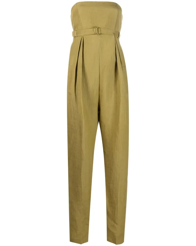 Alberta Ferretti Ärmelloser Jumpsuit mit Gürtel - Grün Grün