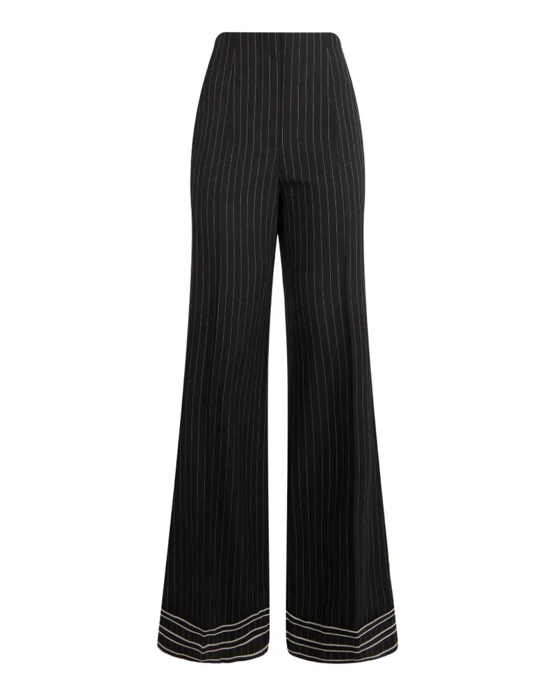 Alberta Ferretti Hose mit Nadelstreifen - Schwarz Schwarz