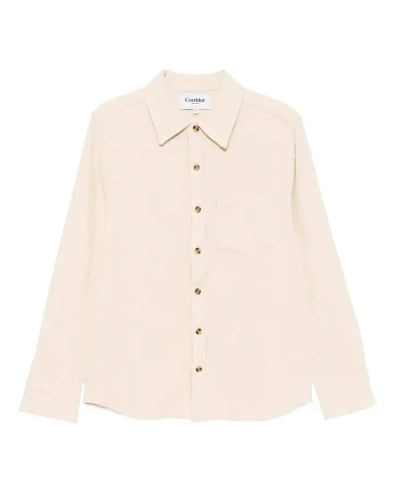 Corridor Gefärbtes Waffelstrick-Hemd - Nude Nude