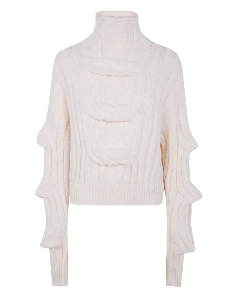 MRZ Klassischer Rollkragenpullover - Weiß Weiß