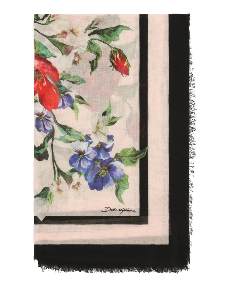 Dolce & Gabbana Schal mit Blumen-Print - H25QG BOUQUET FIORI F.NUDO H25qg