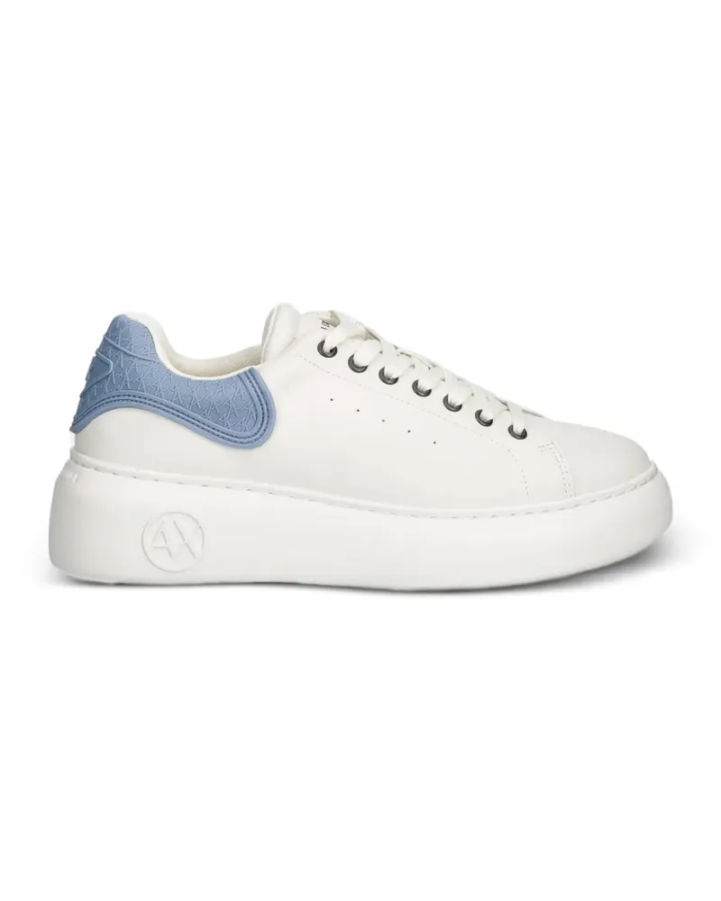 Armani Exchange logo-print platform sneakers - Weiß Weiß