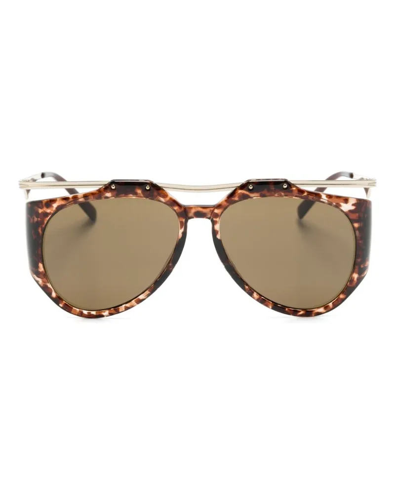 Saint Laurent SL M137 Amelia Pilotenbrille - Braun Braun