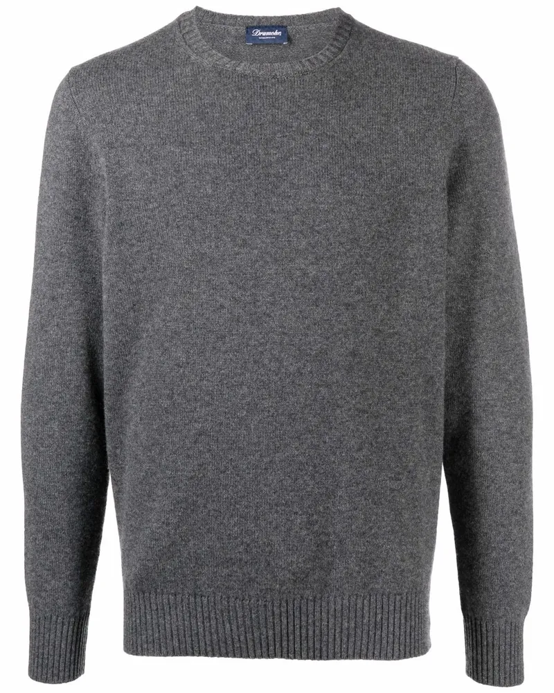Drumohr  Kaschmirpullover mit Rundhalsausschnitt - Grau Grau