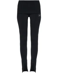 adidas High-Waist-Leggings mit Logo-Print Schwarz