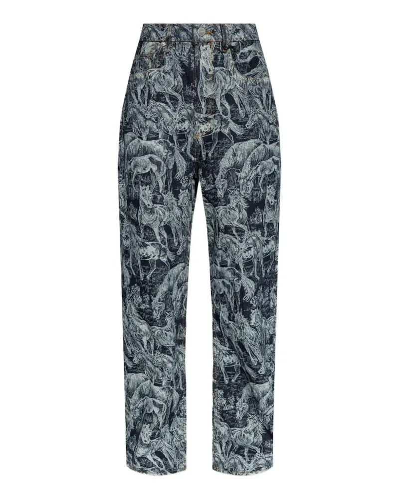AllSaints Blake Jeans mit durchgehendem Print - Blau Blau