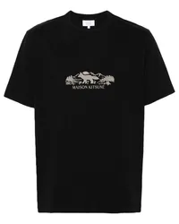 Kitsuné Outdoor Profile Fox T-Shirt Schwarz