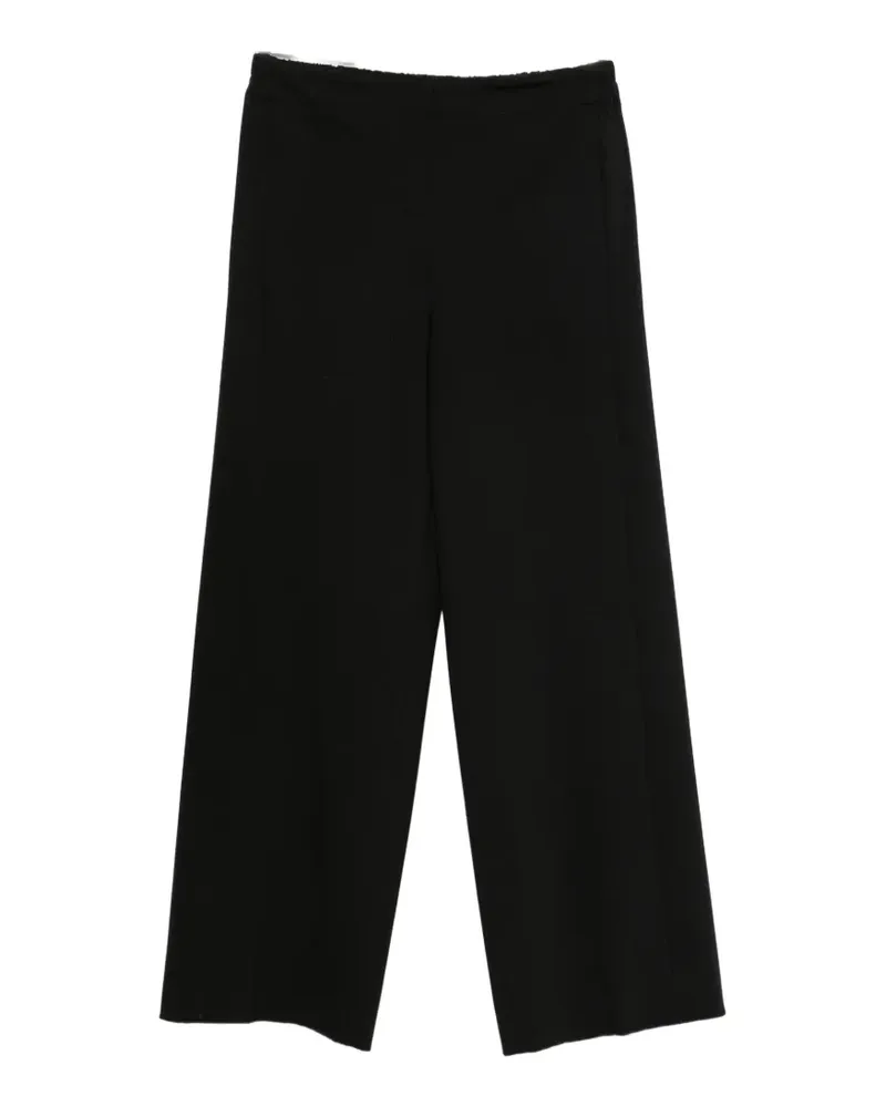 VIA MASINI 80 elasticated-waist wide-leg trousers - Schwarz Schwarz