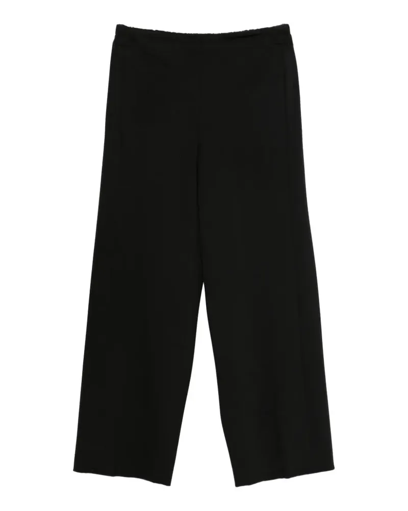 VIA MASINI 80 elasticated-waist wide-leg trousers - Schwarz Schwarz