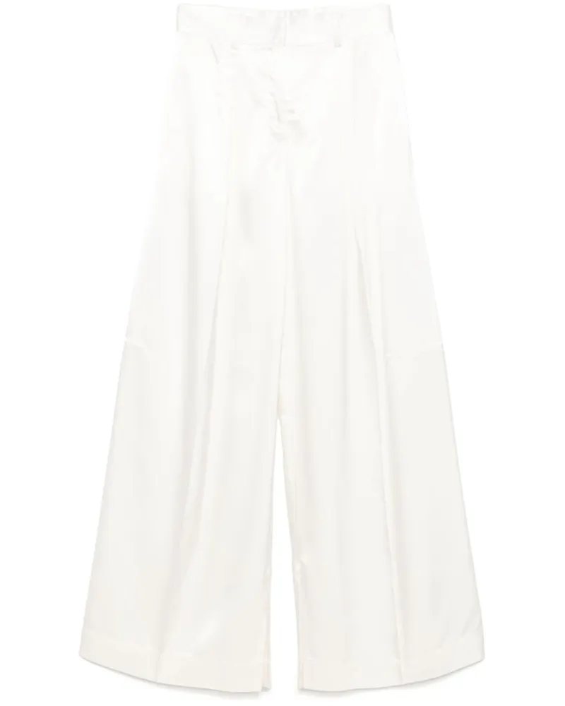Jil Sander Hose mit Bundfalten - Weiß Weiß