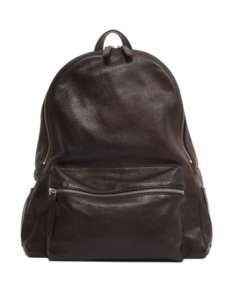 Orciani Laio Lagoon leather backpack - Braun Braun