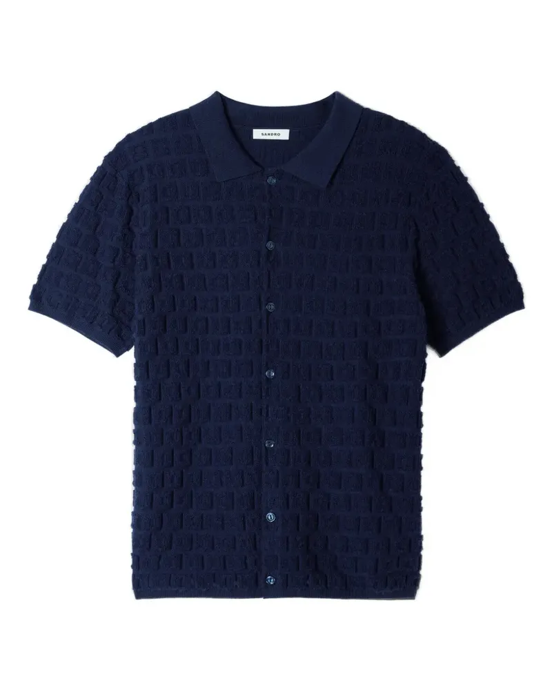 Sandro Bouclé-Cardigan aus Jacquard - Blau Blau