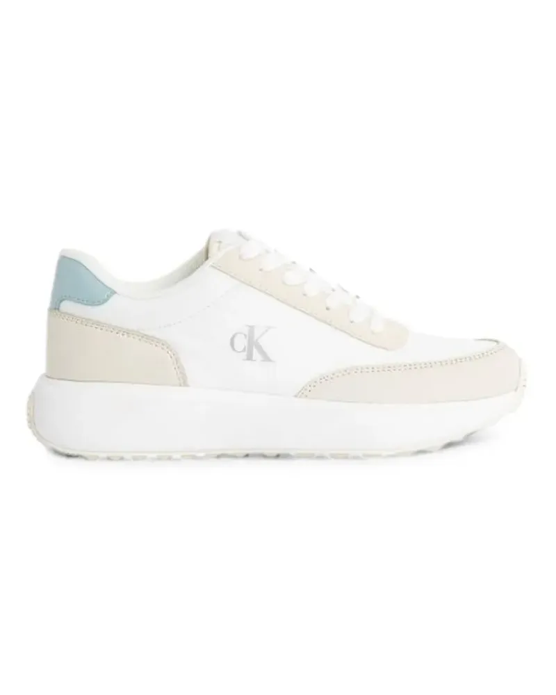 Calvin Klein Sneakers mit Logo-Print - Weiß Weiß