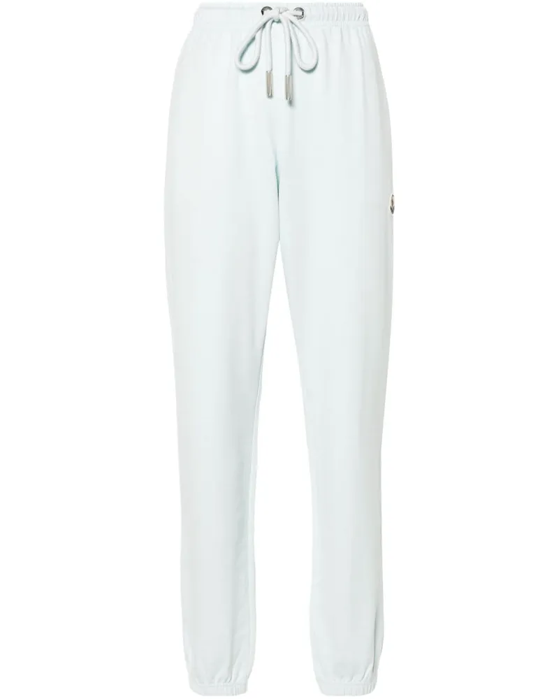 Moncler Halbhohe Jogginghose mit Logo-Patch - Blau Blau