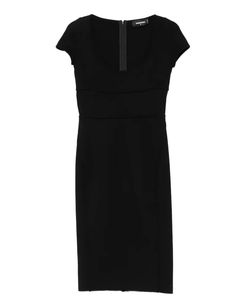 Dsquared2 2000s Midikleid mit U-Ausschnitt - Schwarz Schwarz