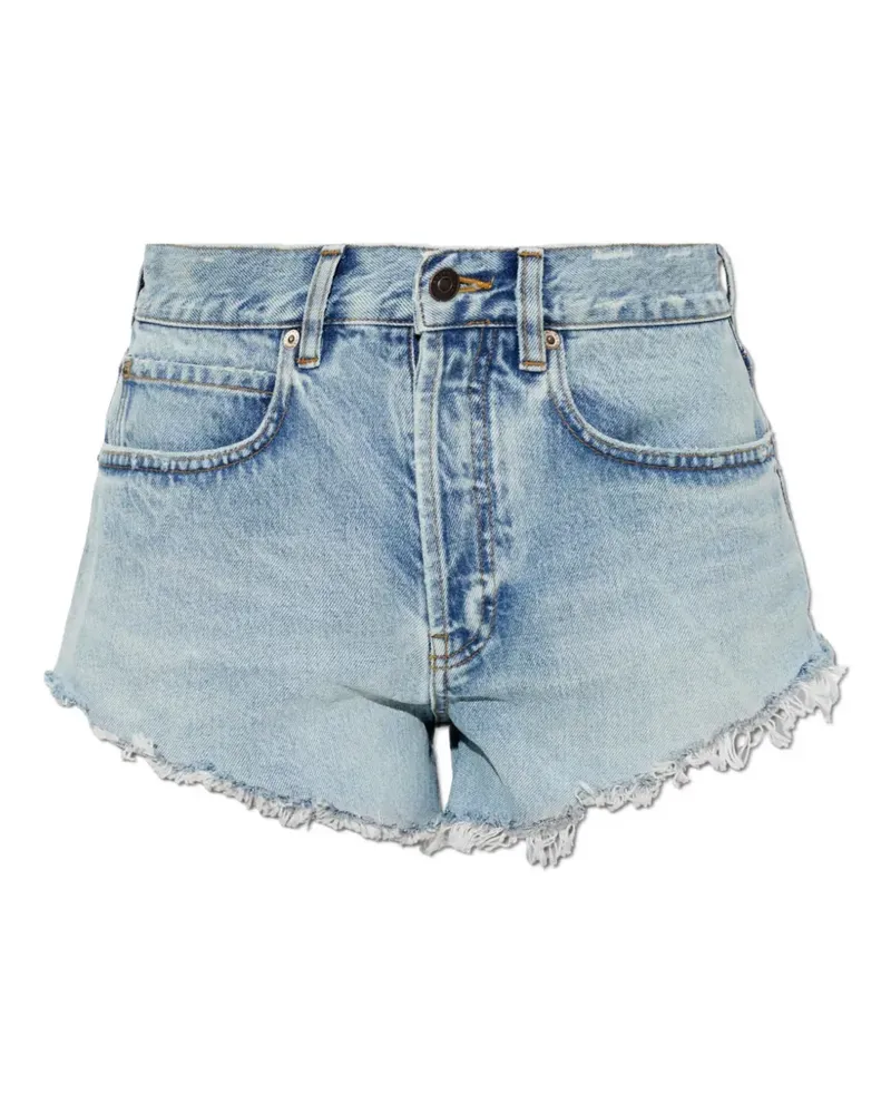 Balenciaga Distressed-Shorts mit ausgefransten Kanten - Blau Blau