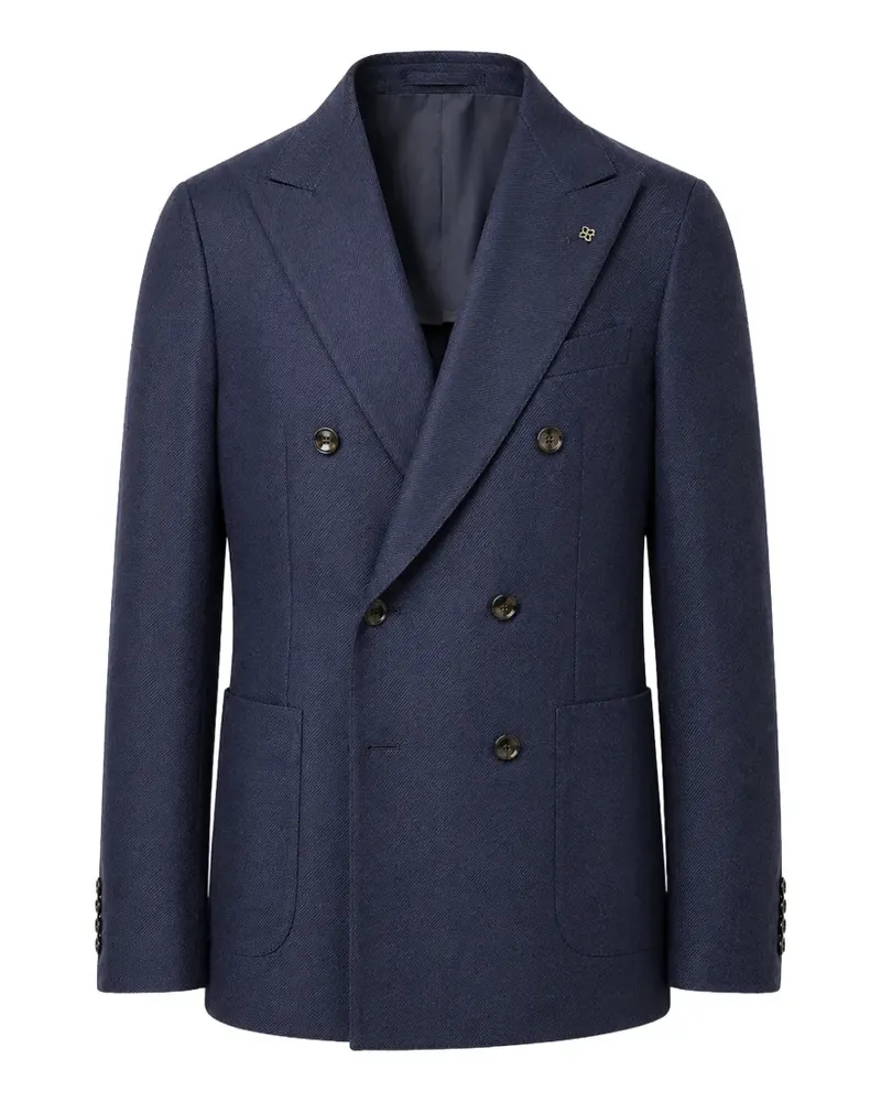 Tagliatore double-breasted peak-lapel blazer - Blau Blau