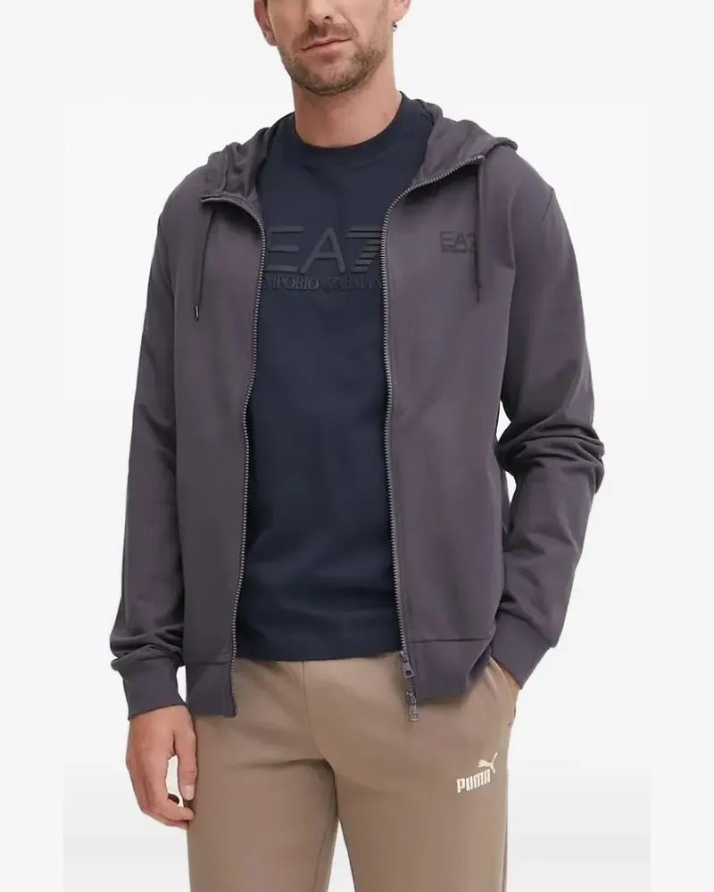 EA7 Kapuzenjacke mit Reißverschluss - Grau Grau