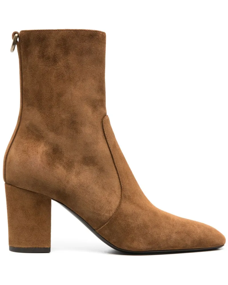 Saint Laurent Betty Stiefel aus Wildleder 70mm - Braun Braun