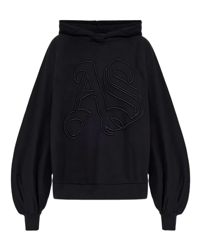 AllSaints Bestickter Hoodie - Schwarz Schwarz