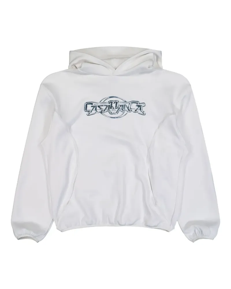 Casablanca Paris Hoodie mit Logo - Weiß Weiß