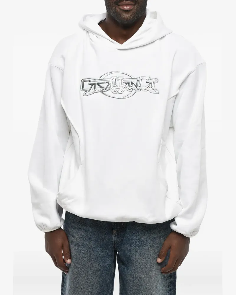 Casablanca Paris Hoodie mit Logo - Weiß Weiß
